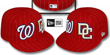Nationals 'BIG-ONE DOUBLE WHAMMY' Red-White Fitted Hat