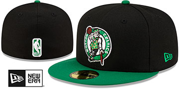 Celtics '2T TEAM-BASIC' Black-Green Fitted Hat by New Era