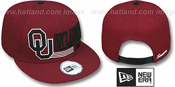 oklahoma hats snapback burgundy era retro hatland