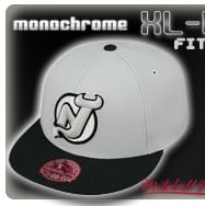 MONOCHROME XL-LOGO Grey-Black Fitted Hats by Mitchell & Ness