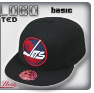 XL-LOGO BASIC Black Fitted Hats by Mitchell & Ness