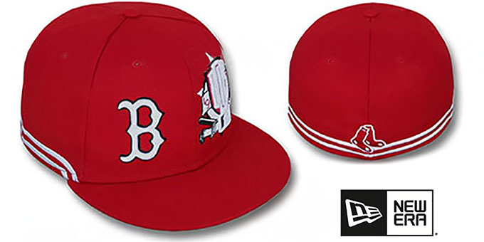 Red Sox 'TWO-BIT' Red-White Fitted Hat by New Era
