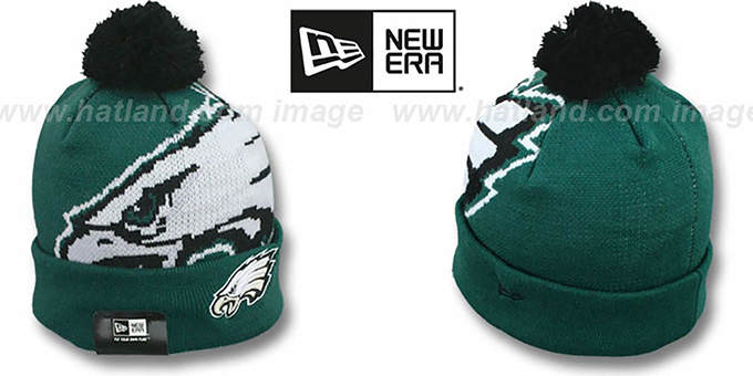 eagles pictured hats beanie by Beanie  be Era Knit Green may Eagles New  Hat : BIGGIE' 'NFL