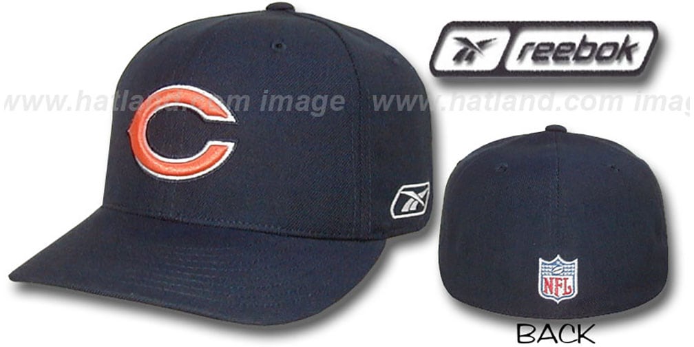 Chicago Bears COACHES Fitted Hat by Reebok navy