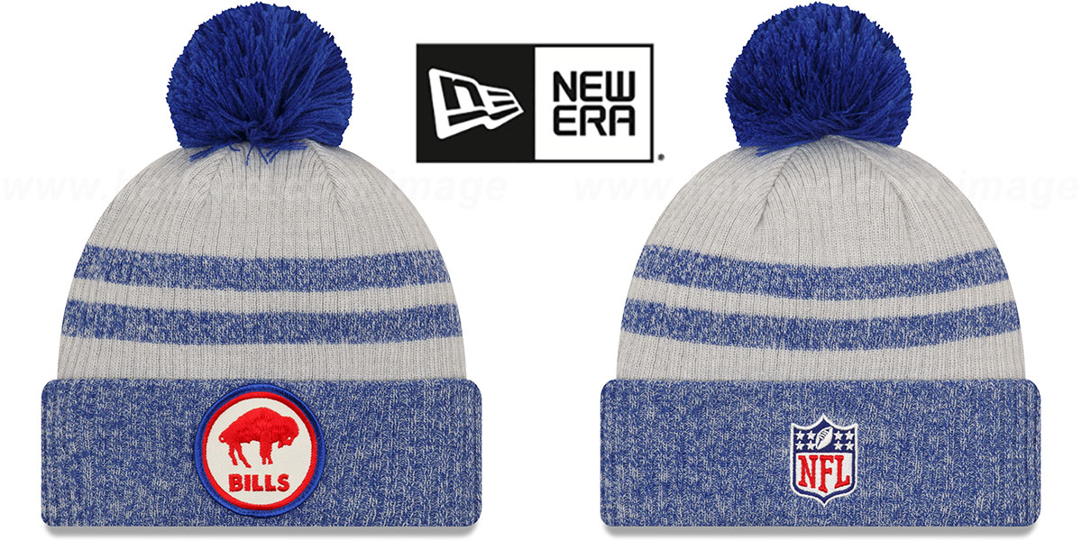 Buffalo Bills 2022 NFL THROWBACK SIDELINE Knit Beanie Hat