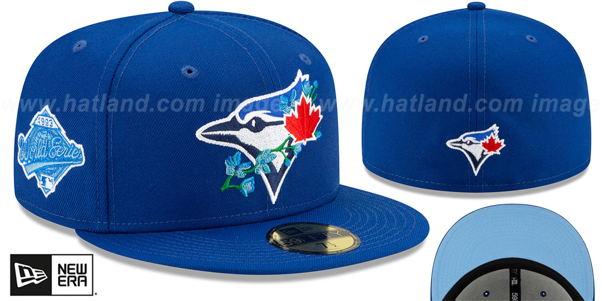Toronto Blue Jays COOP LOGO BLOOM SIDEPATCH RoyalSky Fitted Hat
