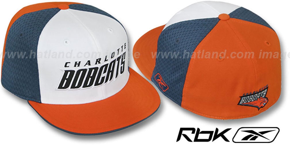 Charlotte Bobcats SWINGMAN WhiteSlateOrange Fitted Hat by Reebo
