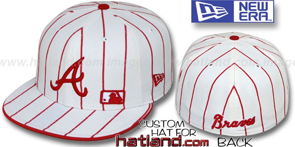 atlanta braves fitted hat white