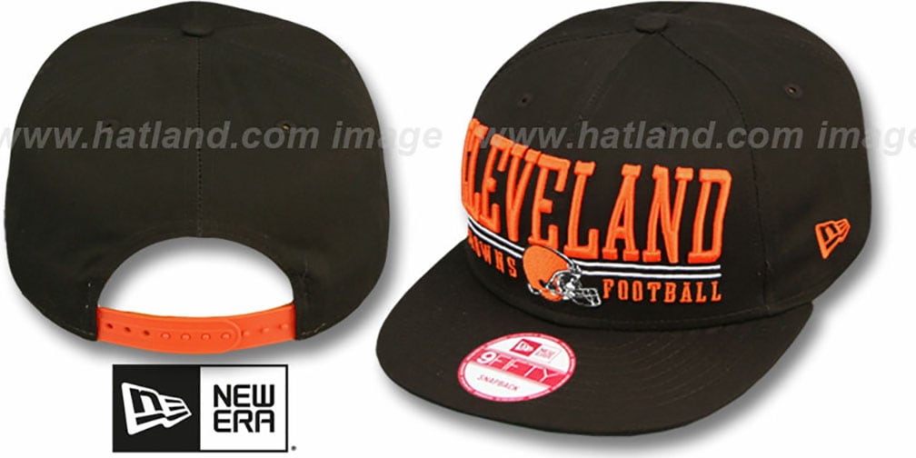 Cleveland Browns NFL LATERAL SNAPBACK Brown Hat by New Era