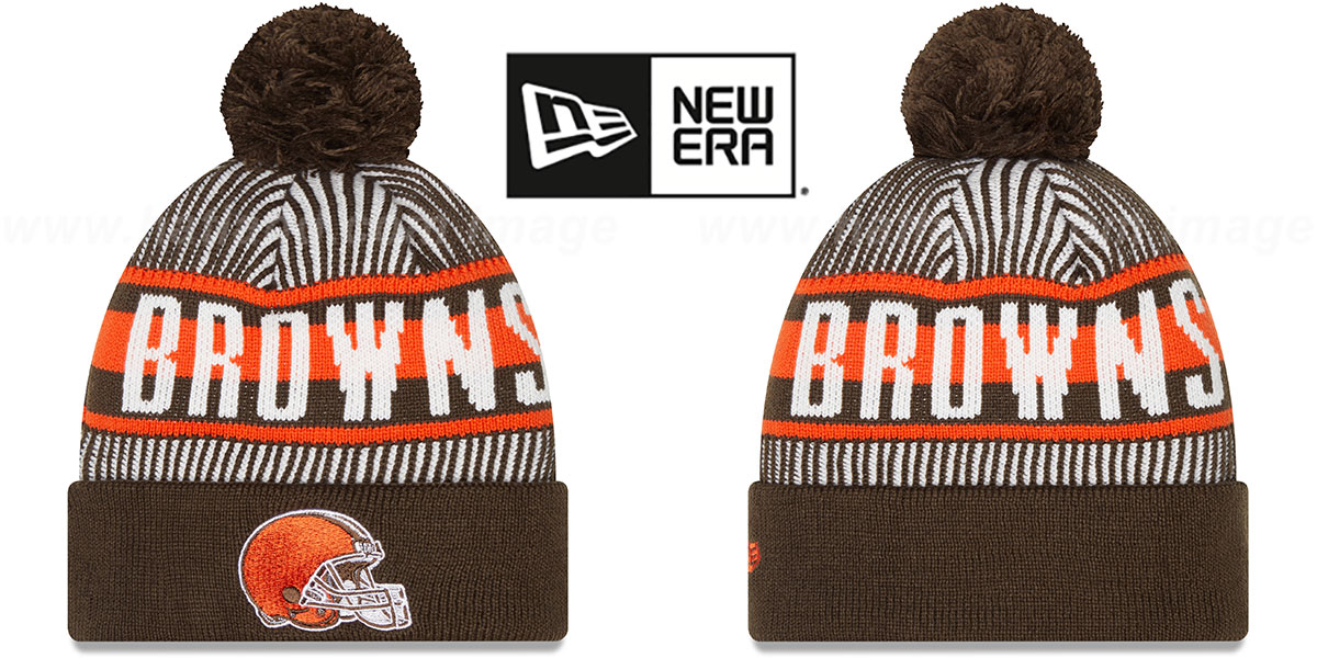 Cleveland Browns STRIPED Knit Beanie Hat by New Era