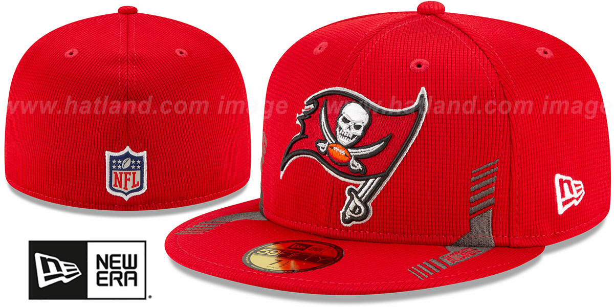 Tampa Bay Buccaneers 2021 NFL SIDELINE HOME Red Fitted Hat