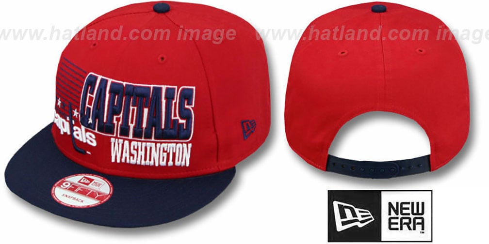 Washington Capitals New Era Throwback Washed A-Frame Pre-Curved 9FIFTY Snapback