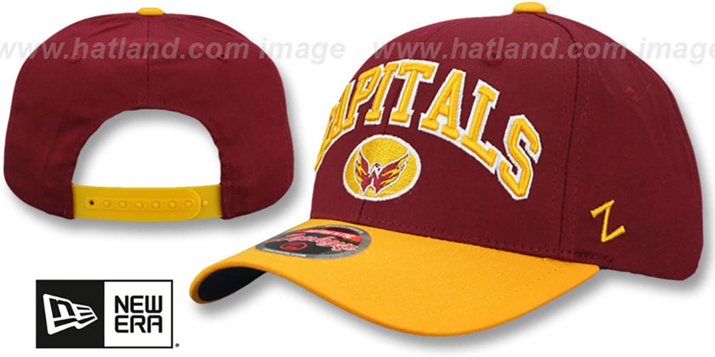 Washington Capitals SPORT SNAPBACK BurgundyGold Hat by Zephyr