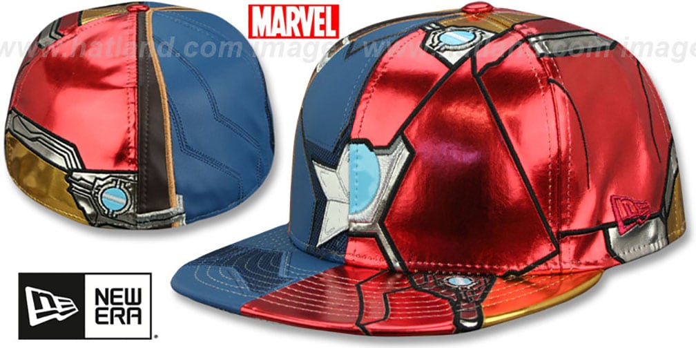 Marvel Captain America VS Ironman CHARACTER ARMOR Fitted Hat
