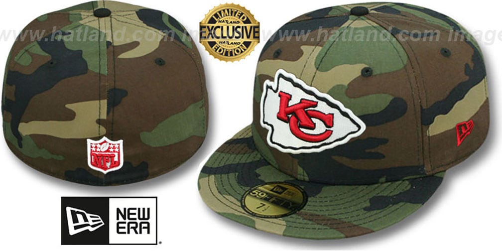 Kansas City Chiefs NFL TEAMBASIC Army Camo Fitted Hat