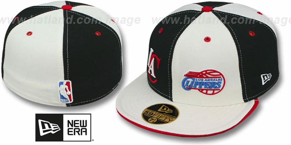 Los Angeles Clippers DOUBLE WHAMMY BlackWhite Fitted Hat
