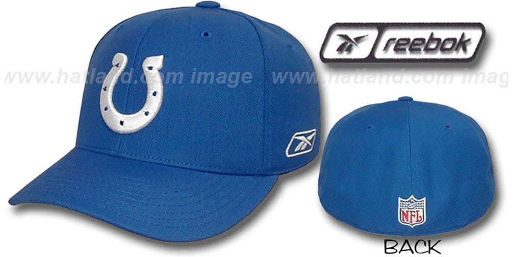 Indianapolis colts coaches fitted hat by reebok royal