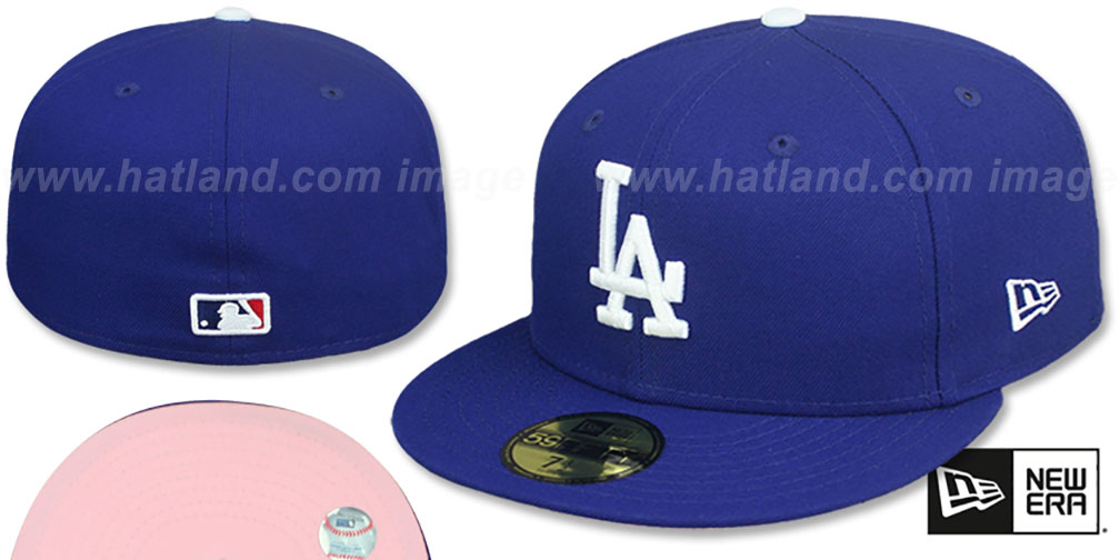 la dodgers 50th anniversary cap pink bottom