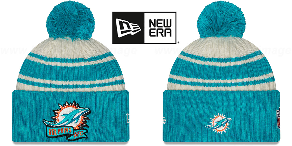 Miami Dolphins 2022 NFL SIDELINE Knit Beanie Hat by New Era