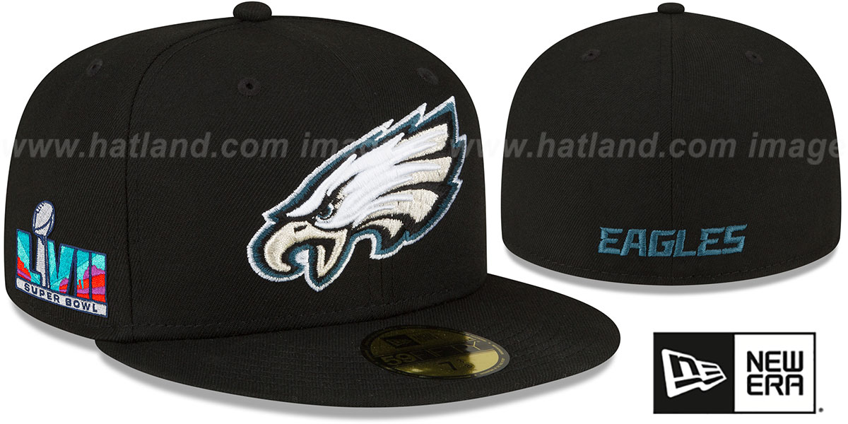 Philadelphia Eagles SUPER BOWL LVII Black Fitted Hat