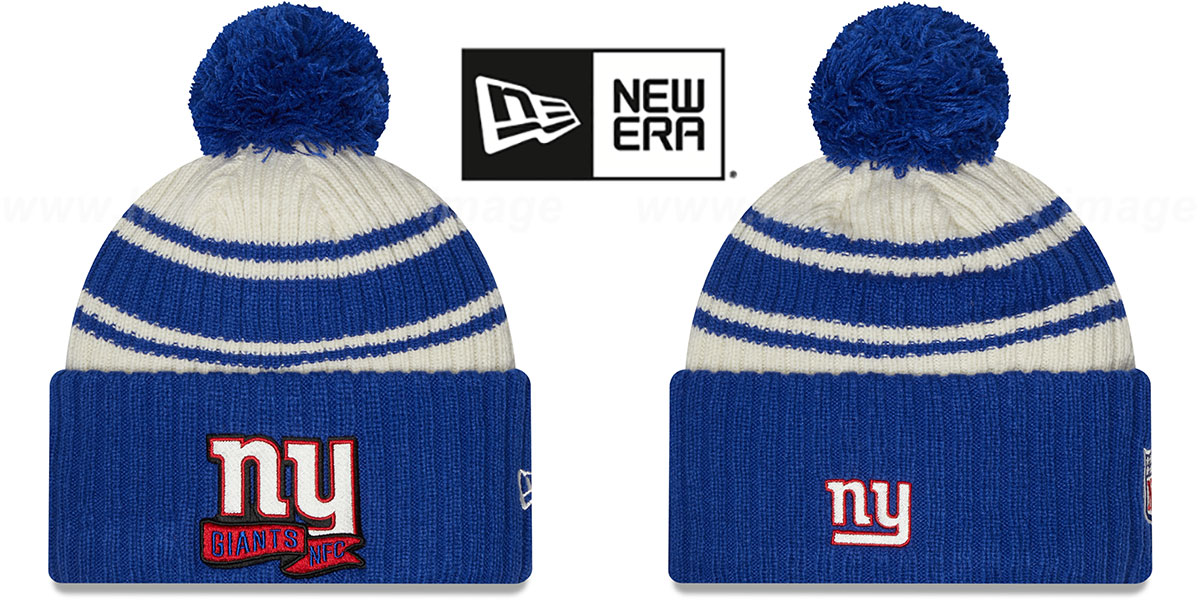 New York Giants 2022 NFL SIDELINE Knit Beanie Hat by New Era
