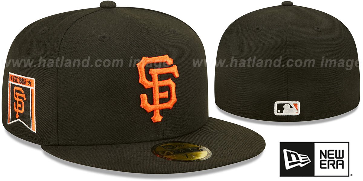 New Era Men's New Era Black San Francisco Giants Vintage Rope Trucker A Frame 9fifty Adjustable Hat