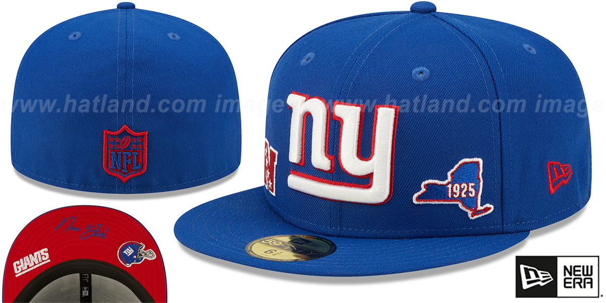 New York Giants TRIPLE THREAT IDENTITY Royal Fitted Hat