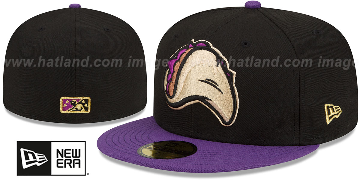 Fresno Grizzlies THEME NIGHT BlackPurple Fitted Hat