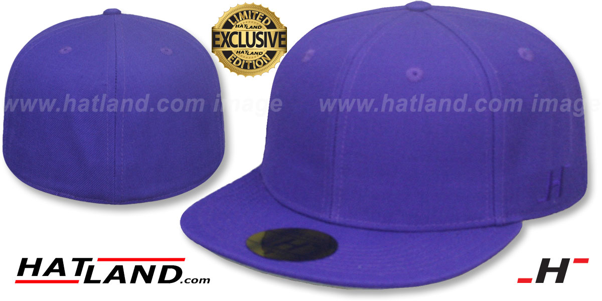 Hatland HYBRID E5-BLANK Solid Purple Fitted Hat