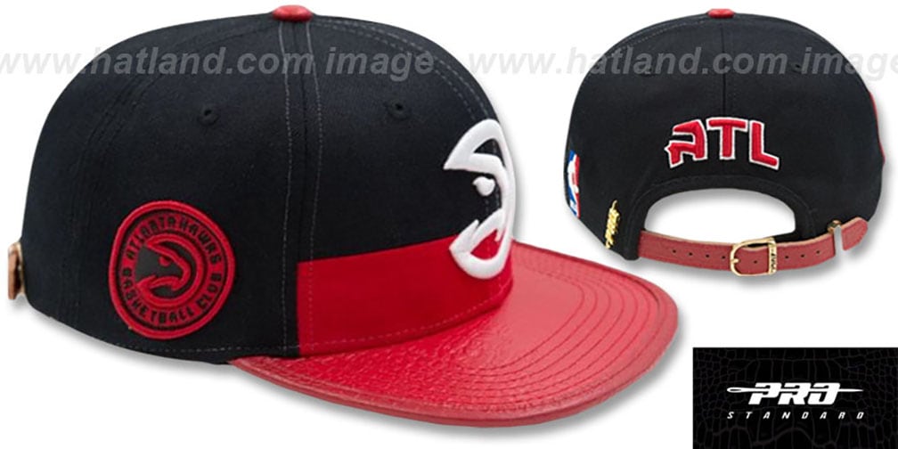 Atlanta Hawks HORIZON STRAPBACK BlackRed Hat