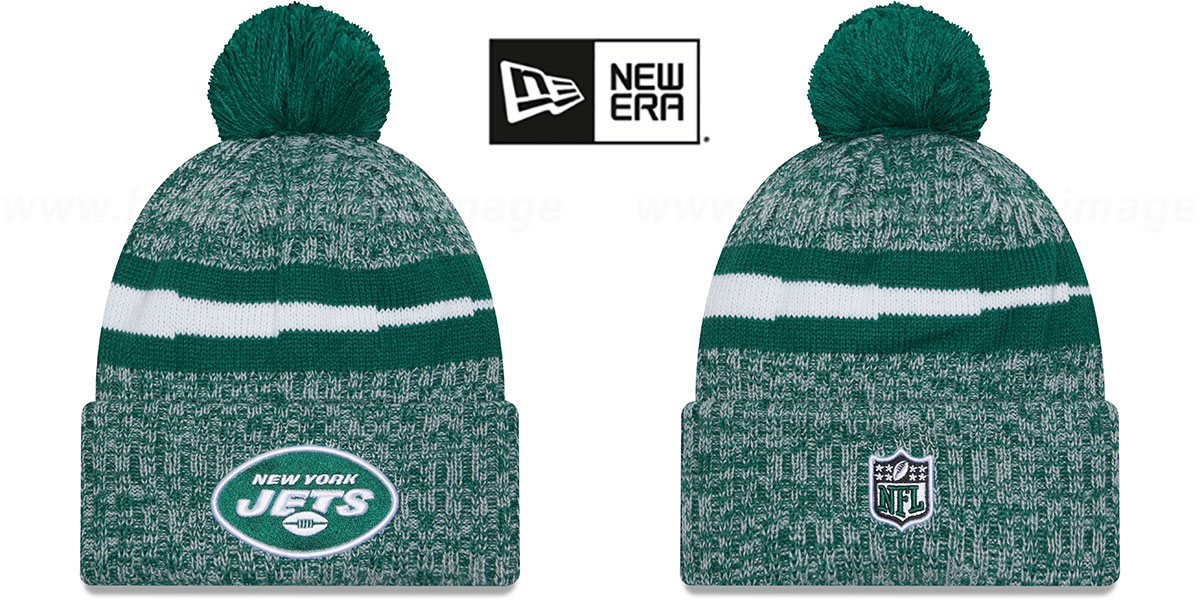 New York Jets Scarf Knit Winter Neck - Double Sided Big Team Logo New