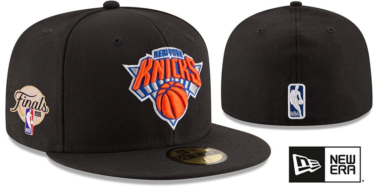 New York Knicks 2026 FINALS Black Fitted Hat by New Era