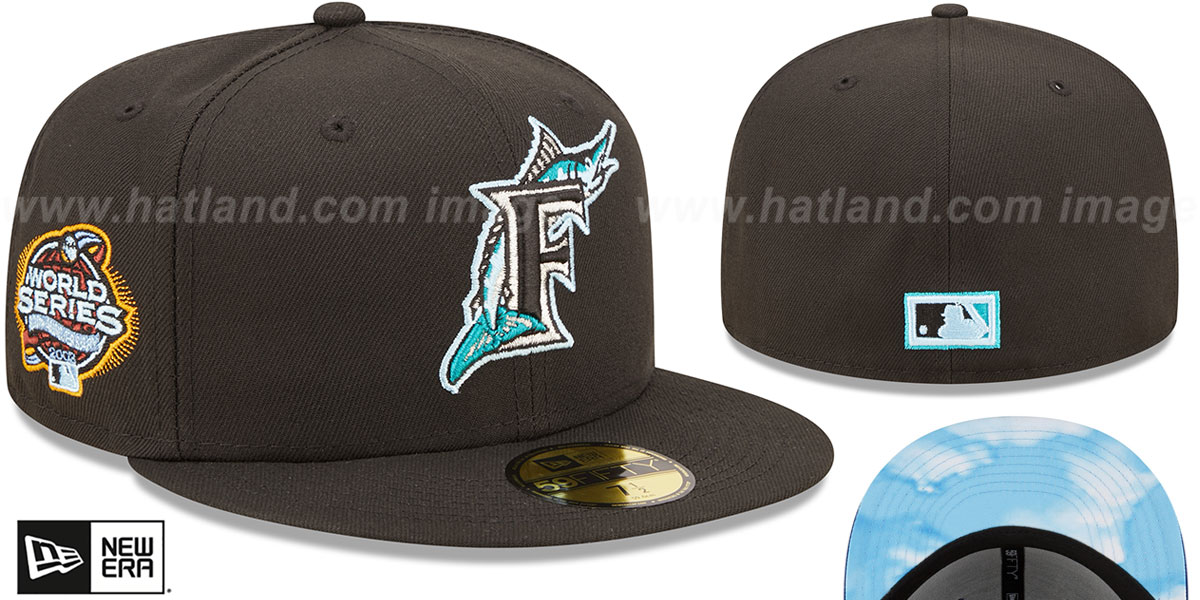 New Era Florida Marlins Cloud Under Fitted Hat Black main image 0