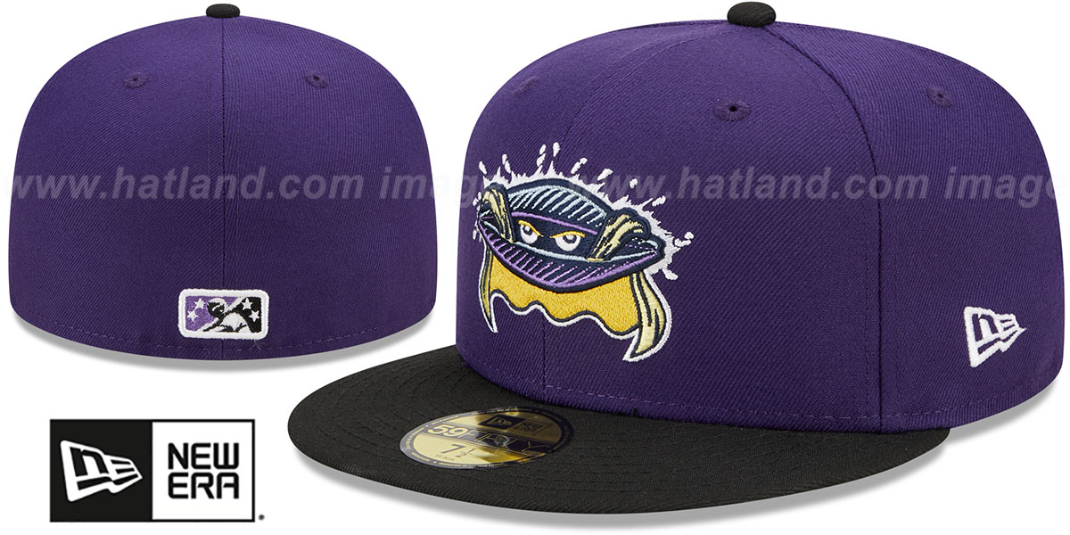 Fort Myers Mighty Mussels MILB MARVEL DEFENDERS PurpleBlack Fitt