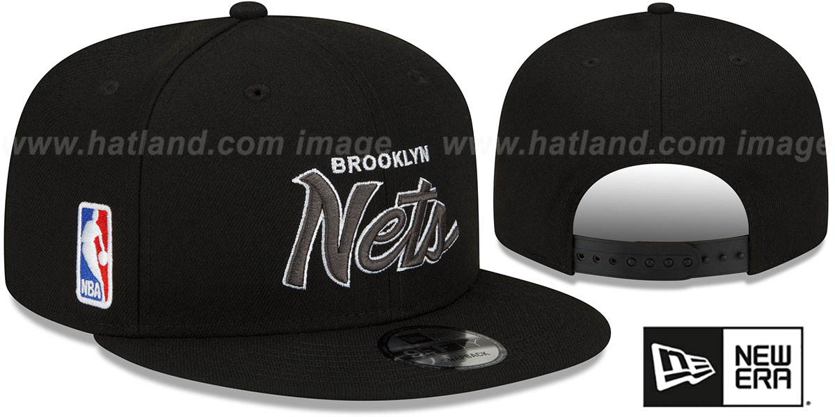 Brooklyn Nets SCRIPTUP SNAPBACK Black Hat by New Era