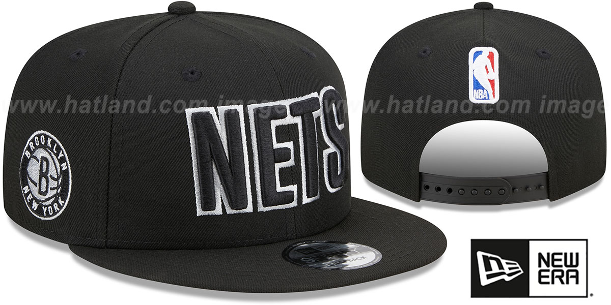 Brooklyn Nets STATEMENT SNAPBACK Black Hat by New Era