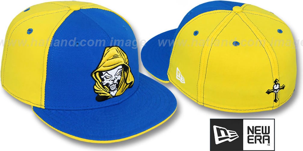 New Era HOODED SKULL RoyalYellow Fitted Hat