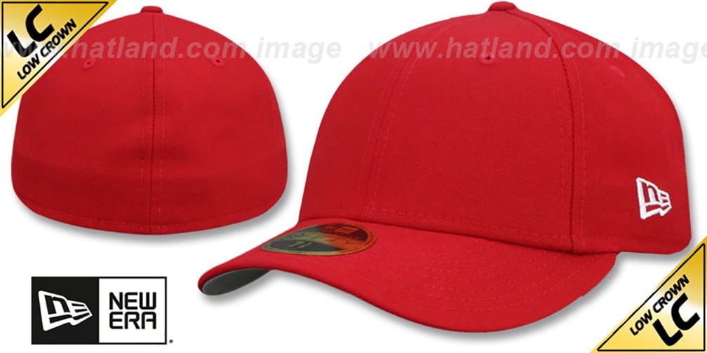 New Era LOWCROWN 59FIFTYBLANK Red Fitted Hat