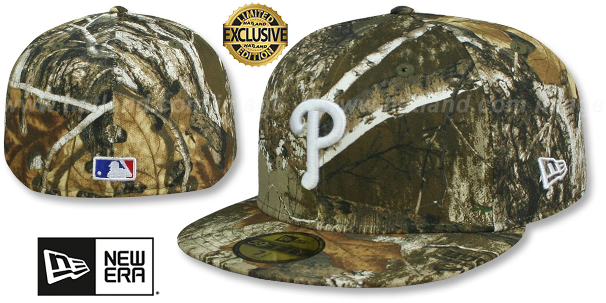 Philadelphia Phillies MLB TEAMBASIC Realtree Camo Fitted Hat
