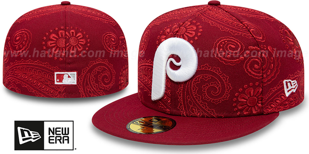 Philadelphia Phillies SWIRL Burgundy Fitted Hat by New Era