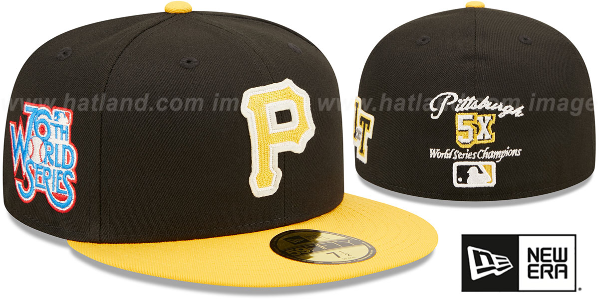 Pittsburgh Pirates LETTERMAN SIDE PATCH Fitted Hat pittsburgh-pirates-letterman-side-patch-fitted-hat