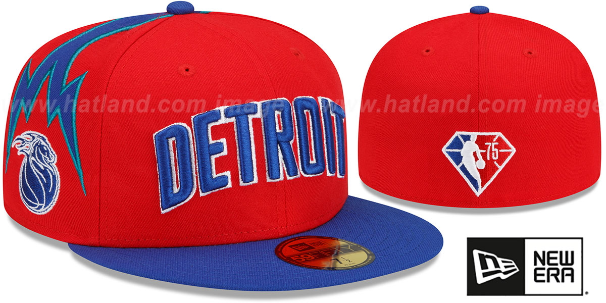 Detroit Pistons DIAMOND 75 CITYSERIES RedRoyal Fitted Hat