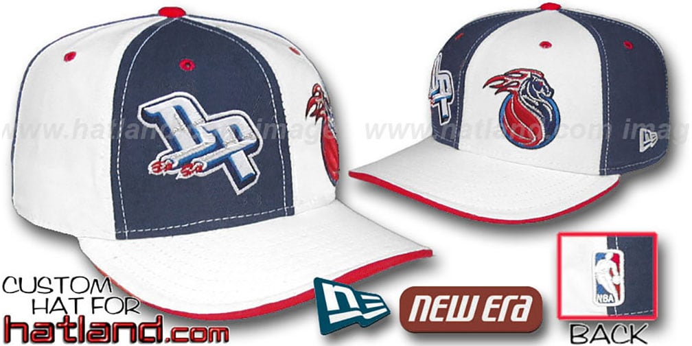 Detroit Pistons DOUBLE WHAMMY NavyWhite Fitted Hat