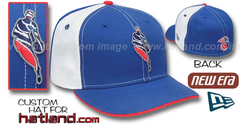 Detroit Pistons INSIDER PINWHEEL RoyalWhite Fitted Hat