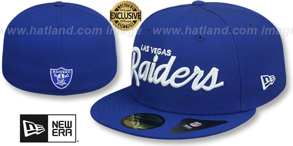 Las Vegas Raiders NFL TEAMSCRIPT Royal Fitted Hat