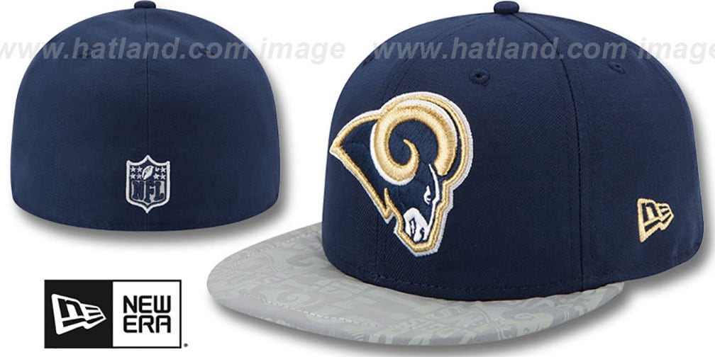 St Louis Rams 2014 NFL DRAFT Navy Fitted Hat by New Era