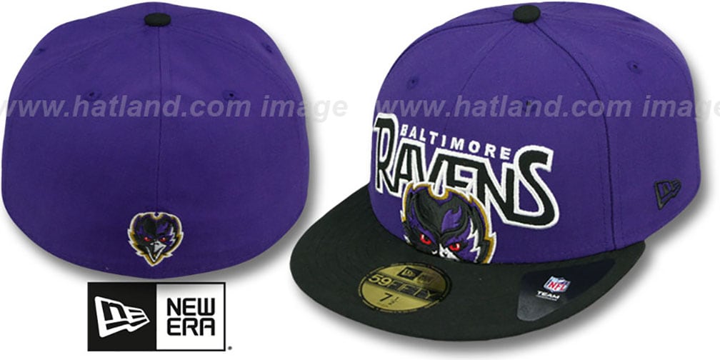 Baltimore Ravens PROFILIN Purple-Black Fitted Hat by New Era
