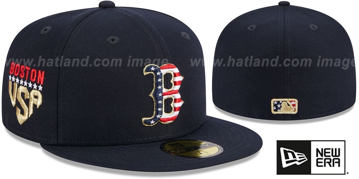 Boston Red Sox 2023 JULY 4TH STARS N STRIPES Fitted Hat