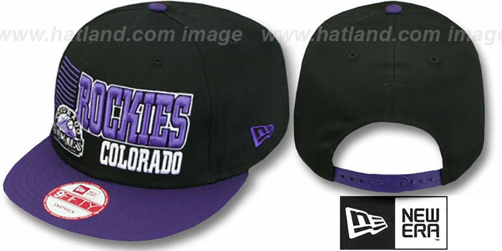 Colorado Rockies 2T BORDERLINE SNAPBACK Black-Purple Hat