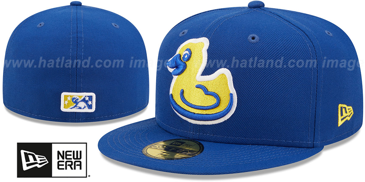 Akron RubberDucks MILB ONFIELD ALTERNATE2 Royal Fitted Hat